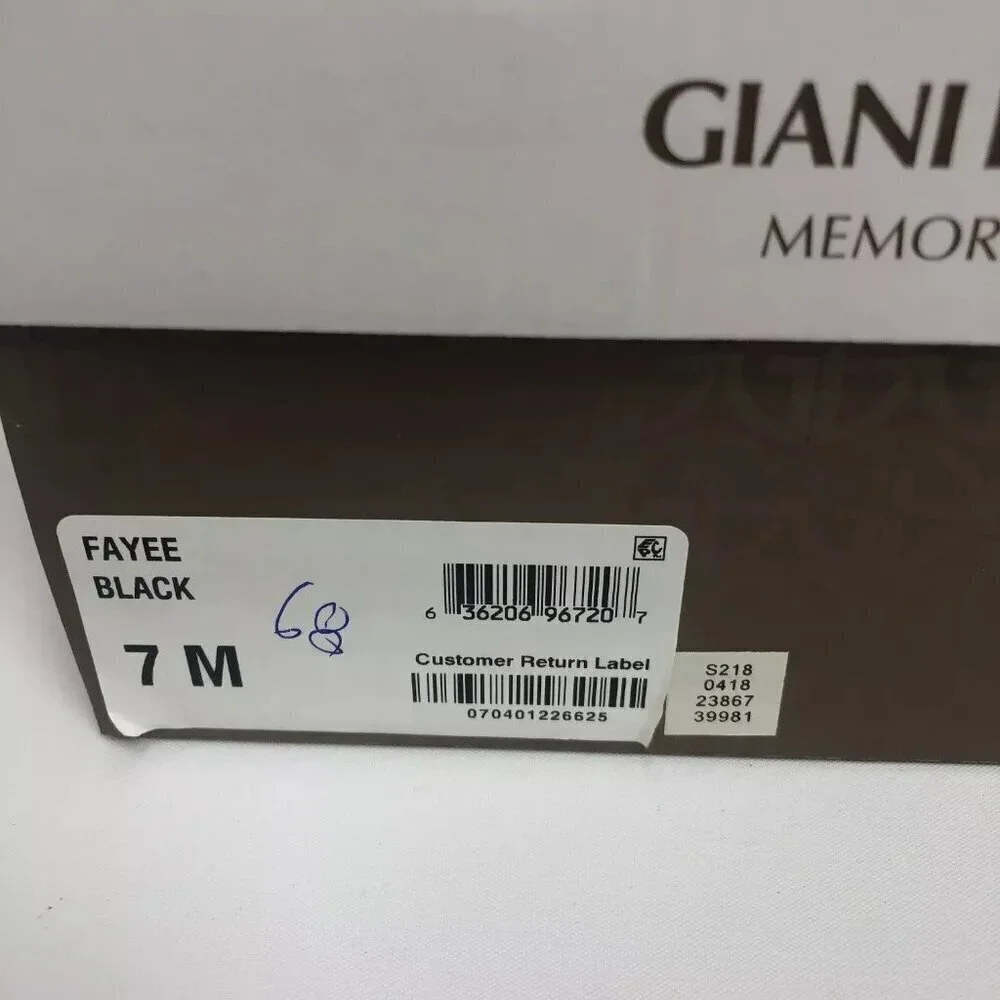 Giani Bernini Womens Fayee Wedge Sandals Shoe Black 7M